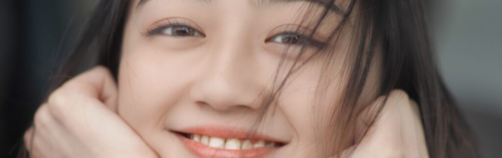 女性のアップ
